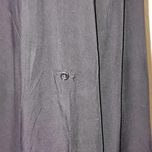 Apryl Sky Floral Roll Tab Sleeve,Sharkbite Hem Bohemian Top Sz Lg - Picture 4 of 9